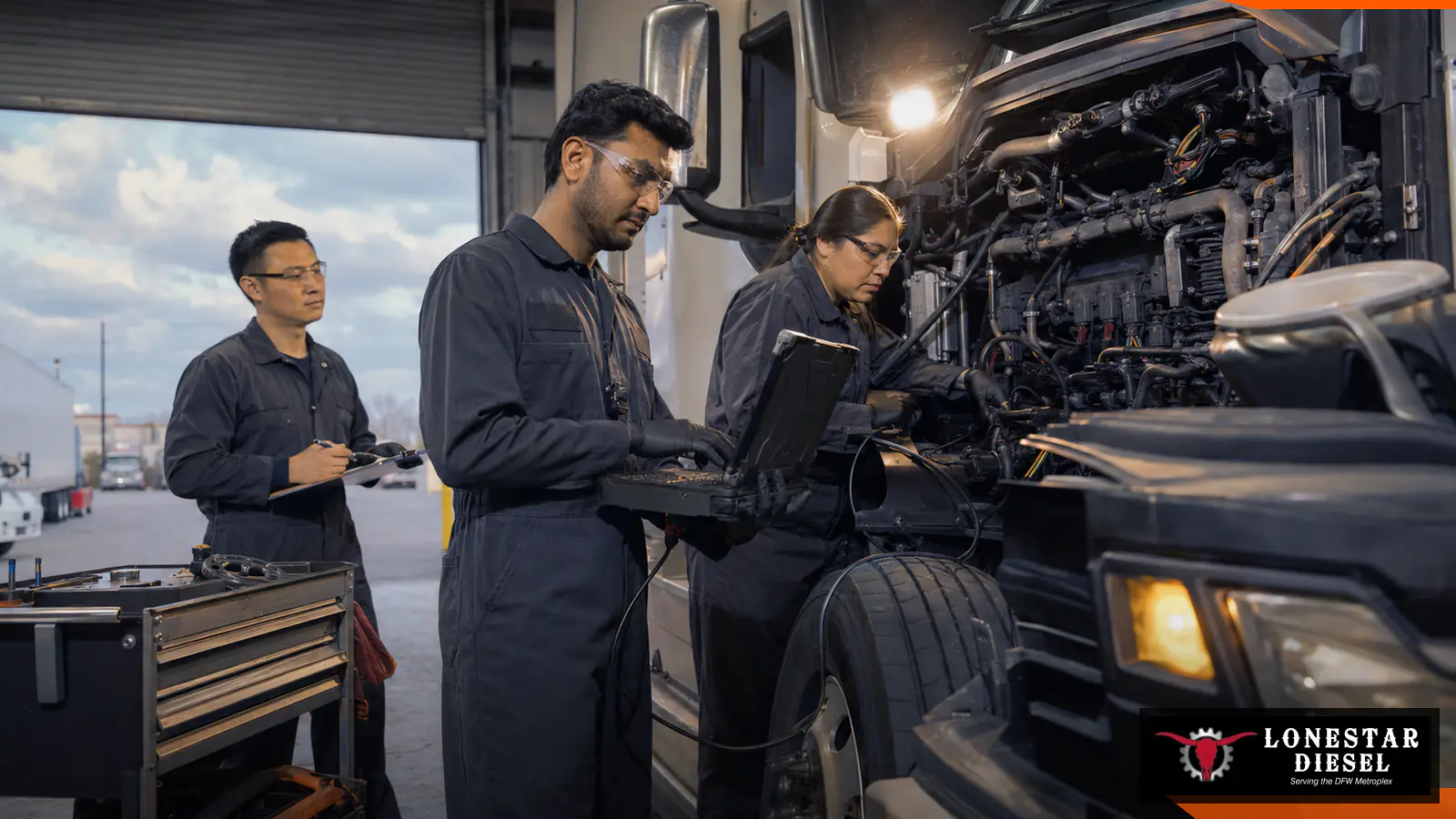 Engine Diagnostics for commercial trucks in DFW.